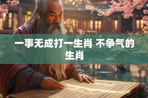 一事无成打一生肖 不争气的生肖