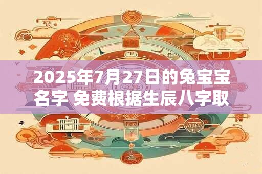 2025年7月27日的兔宝宝名字 免费根据生辰八字取名