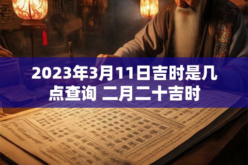 2023年3月11日吉时是几点查询 二月二十吉时