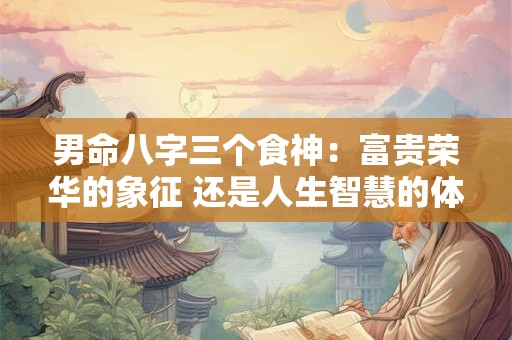 男命八字三个食神：富贵荣华的象征 还是人生智慧的体现