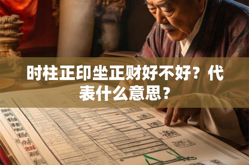 时柱正印坐正财好不好？代表什么意思？
