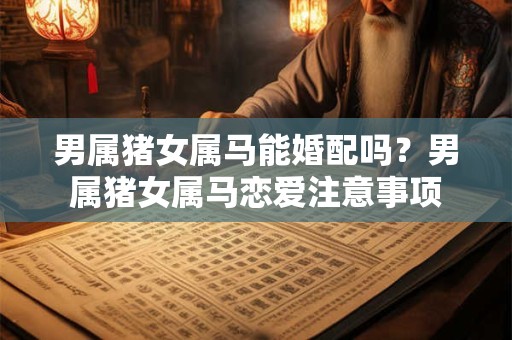 男属猪女属马能婚配吗？男属猪女属马恋爱注意事项