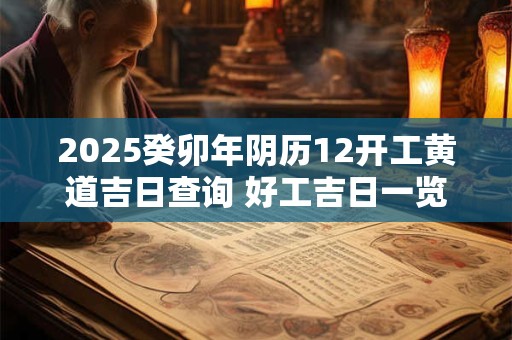 2026癸卯年阴历12开工黄道吉日查询 好工吉日一览表