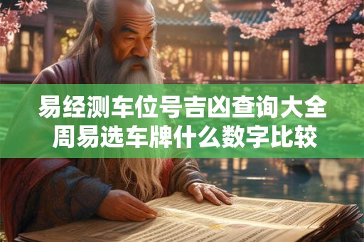 易经测车位号吉凶查询大全 周易选车牌什么数字比较好