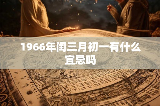 1966年闰三月初一有什么宜忌吗