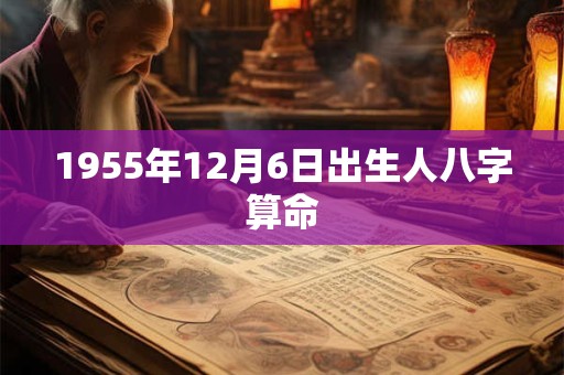 1955年12月6日出生人八字算命