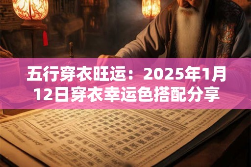 五行穿衣旺运：2025年1月12日穿衣幸运色搭配分享
