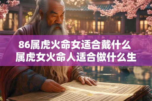86属虎火命女适合戴什么 属虎女火命人适合做什么生意