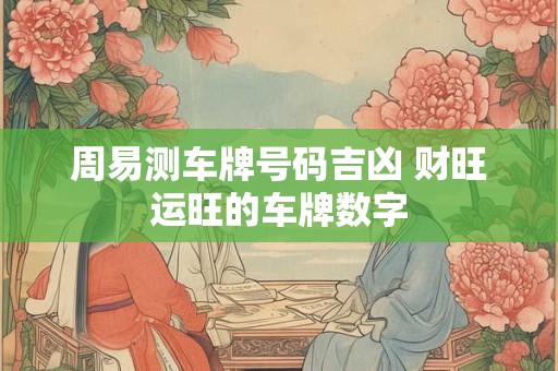 周易测车牌号码吉凶 财旺运旺的车牌数字 周易测车牌号码吉凶 财旺运旺的车牌数字