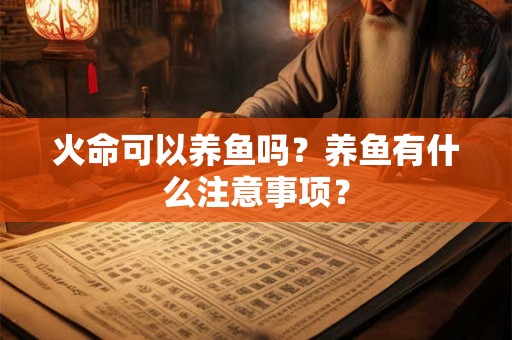 火命可以养鱼吗?养鱼有什么注意事项? 火命可以养鱼吗?养鱼有什么注意事项?