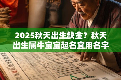 2025秋天出生缺金？秋天出生属牛宝宝起名宜用名字