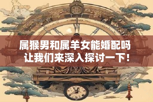 属猴男和属羊女能婚配吗 让我们来深入探讨一下！