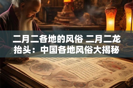 二月二各地的风俗 二月二龙抬头：中国各地风俗大揭秘！