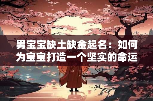 男宝宝缺土缺金起名：如何为宝宝打造一个坚实的命运基石
