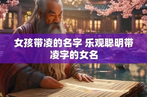 女孩带凌的名字 乐观聪明带凌字的女名