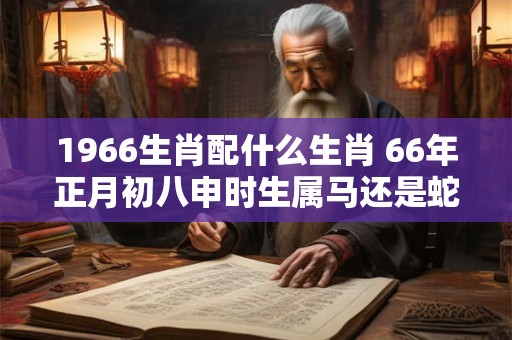 1966生肖配什么生肖 66年正月初八申时生属马还是蛇