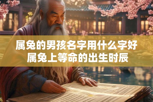 属兔的男孩名字用什么字好 属兔上等命的出生时辰