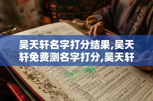 吴天轩名字打分结果,吴天轩免费测名字打分,吴天轩周易免费测名字打分