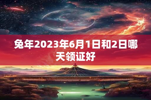 兔年2023年6月1日和2日哪天领证好