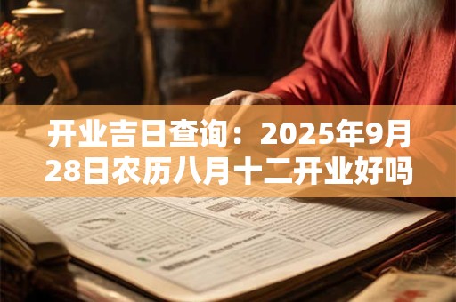 开业吉日查询：2025年9月28日农历八月十二开业好吗