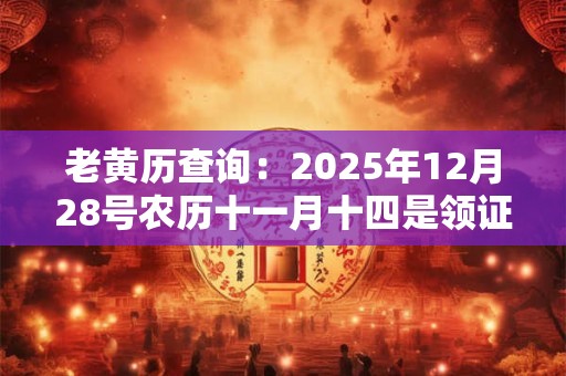 老黄历查询：2025年12月28号农历十一月十四是领证吉日吗