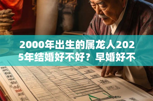 2000年出生的属龙人2025年结婚好不好？早婚好不好
