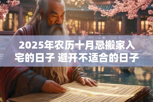 2025年农历十月忌搬家入宅的日子 避开不适合的日子