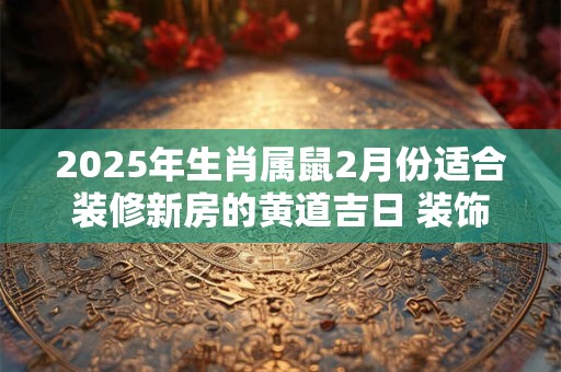 2025年生肖属鼠2月份适合装修新房的黄道吉日 装饰新房良机