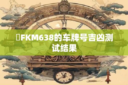 滬FKM638的车牌号吉凶测试结果