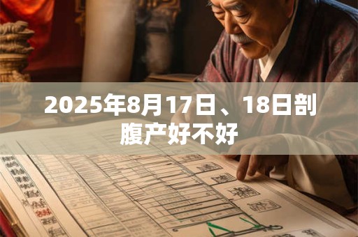 2026年8月17日、18日剖腹产好不好