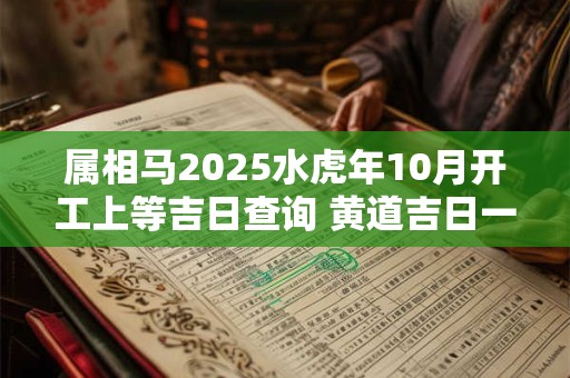 属相马2025水虎年10月开工上等吉日查询 黄道吉日一览表