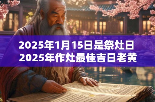2025年1月15日是祭灶日 2025年作灶最佳吉日老黄历 2025年1月15日是祭灶日 2025年作灶最佳吉日老黄历