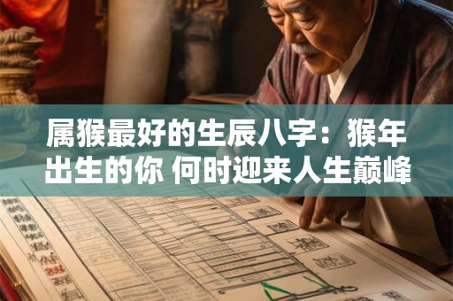 属猴最好的生辰八字：猴年出生的你 何时迎来人生巅峰