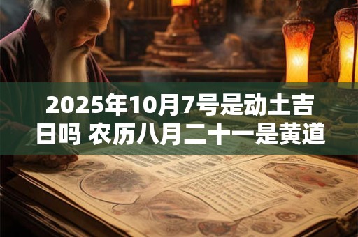 2025年10月7号是动土吉日吗 农历八月二十一是黄道吉日吗
