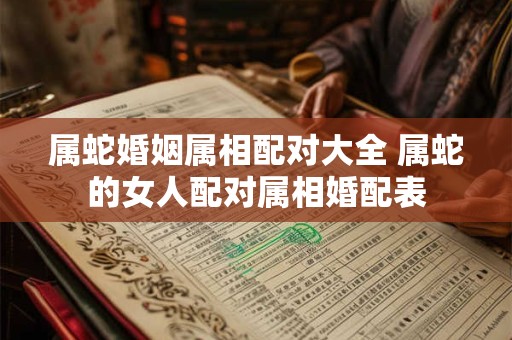 属蛇婚姻属相配对大全 属蛇的女人配对属相婚配表
