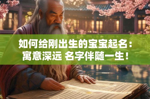 如何给刚出生的宝宝起名：寓意深远 名字伴随一生！