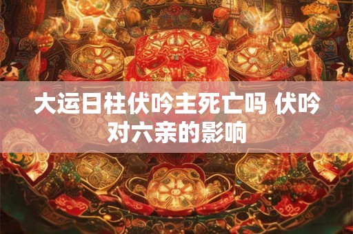 大运日柱伏吟主死亡吗 伏吟对六亲的影响