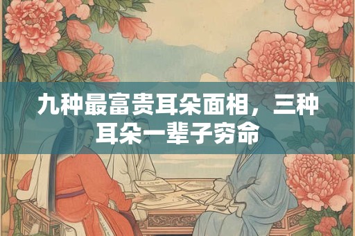 九种最富贵耳朵面相，三种耳朵一辈子穷命