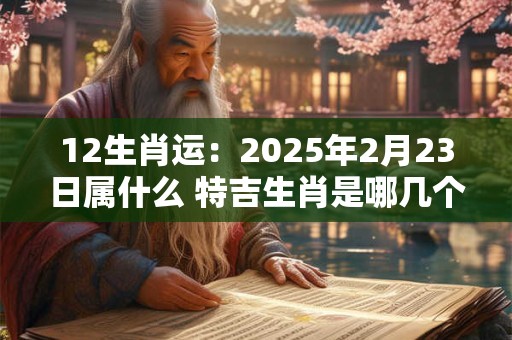 12生肖运：2025年2月23日属什么 特吉生肖是哪几个