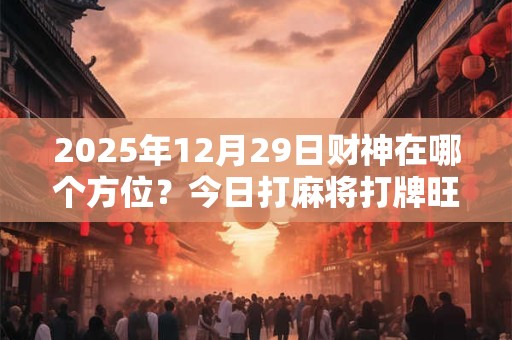 2025年12月29日财神在哪个方位？今日打麻将打牌旺运方位