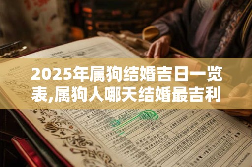 2025年属狗结婚吉日一览表,属狗人哪天结婚最吉利? 2025年属狗结婚吉日一览表,属狗人哪天结婚最吉利?