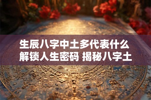 生辰八字中土多代表什么 解锁人生密码 揭秘八字土多之谜 生辰八字中土多代表什么 解锁人生密码 揭秘八字土多之谜