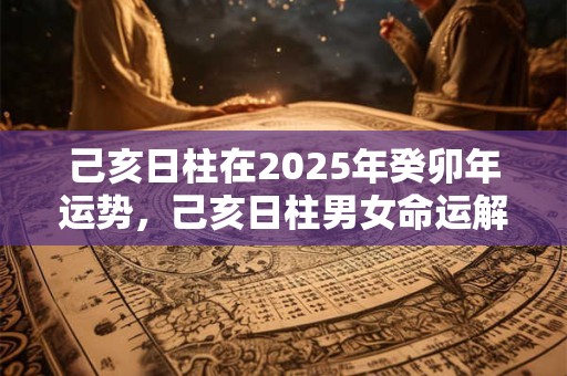 己亥日柱在2025年癸卯年运势，己亥日柱男女命运解析