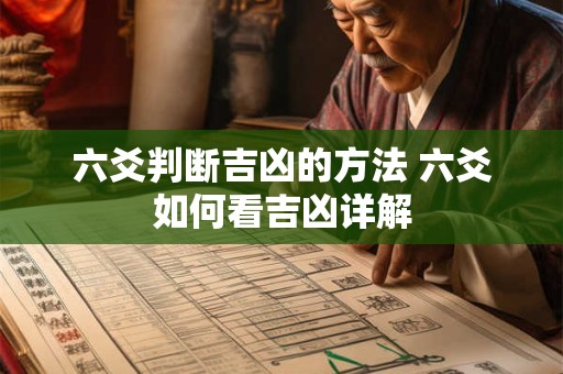 六爻判断吉凶的方法 六爻如何看吉凶详解
