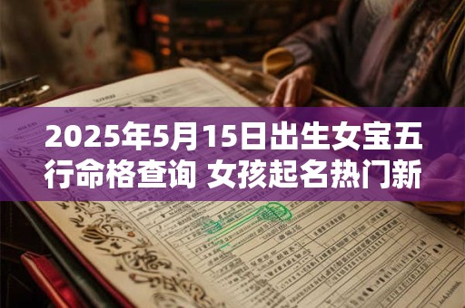 2025年5月15日出生女宝五行命格查询 女孩起名热门新款