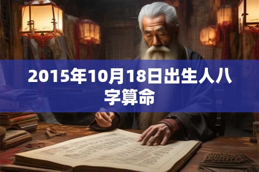 2015年10月18日出生人八字算命 2015年10月18日出生人八字算命