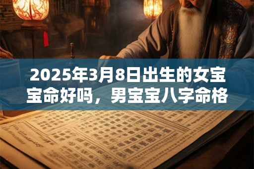 2025年3月8日出生的女宝宝命好吗，男宝宝八字命格