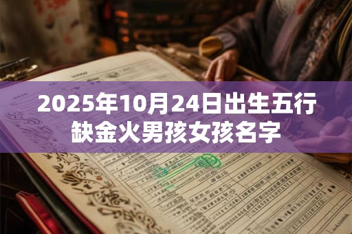 2026年10月24日出生五行缺金火男孩女孩名字