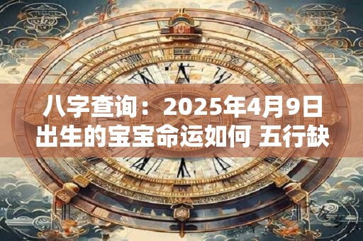 八字查询：2025年4月9日出生的宝宝命运如何 五行缺什么