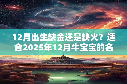 12月出生缺金还是缺火？适合2025年12月牛宝宝的名字
